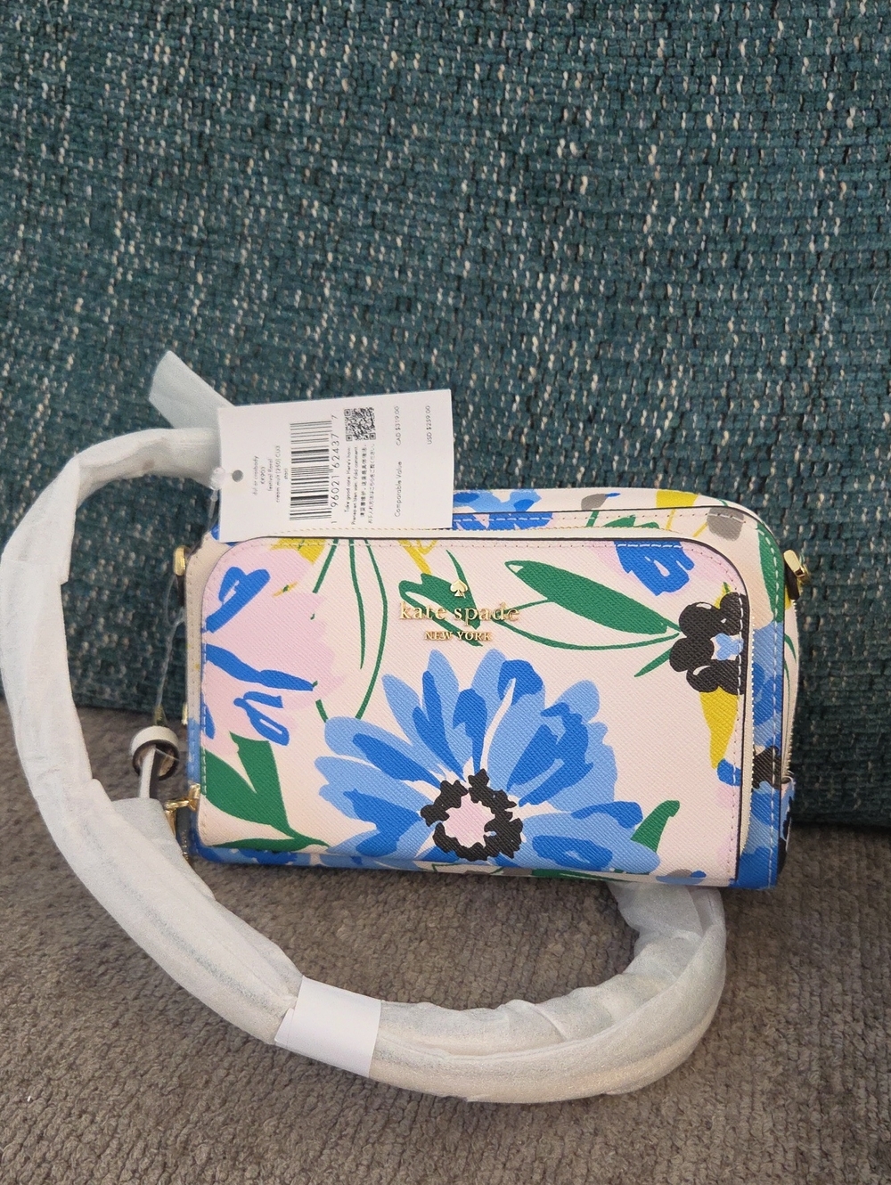Kate Spade Staci Floral Dual Zip Around Mini Crossbody/Clutch